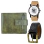 MANSLOOK Watch-Artificial Leather Belt & Wallet Combo for Men (Fz-Lr68-Wl22-Bl01)