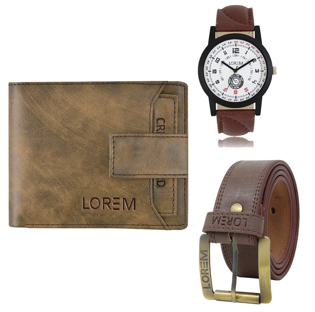 mens wallet combo belt