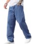 MANSLOOK Mens Mid Rise Straight Jeans