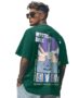 MANSLOOK Pure Cotton Oversized Baggy Fit Drop Shoulder Stylish and Latest Graphic Printed Round Neck Half Sleeves T-Shirt for Men (Available Color Options: Black, Green, Royal Blue, Lilac & Sky Blue)