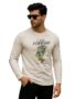 MANSLOOK Men’s Full Sleeve Printed T-Shirt | Trendy Graphic Print Tee