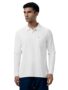MANSLOOK Men Polyester Slim Fit Polo Neck Full Sleeve Matpiq T-Shirt with Patch Pocket for Regular Use