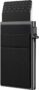 MANSLOOK Aluminium Men and Women Pop Up Slim Card Wallet RFID Blocking with Money Pocket | Minimalist Credit Card Holder | Holds up to 10 Cards (Black)