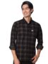 MANSLOOK Man Men Comfort Slim Fit Checked Cotton Casual Shirt