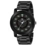 MANSLOOK COLLECTION Watches for Men Round Numerical Dial Analogue Men Watch|Long Battery Life|Stainless Steel Bracelet Black Chain with Long Lasting Polish/Adjustable Fixable Silicon Strap|Watches for Boys