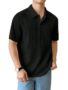 MANSLOOK Fashion Cotton T-Shirt for Men – Soft Breathable Fabric | Regular Fit Half Sleeve Collar Tee for Summer Casual Wear (Available in Plus Size and Combo Pack of 2) Black