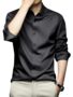 MANSLOOK Mens Satin Regular Fit Formal Shirt.