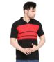 MANSLOOK International Men’s Rich Cotton Regular Fit Striper Polo T-Shirt |