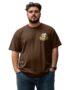 MANSLOOK 100% Pure Cotton Oversized Fit with Drop Shoulders Latest Pocket Graphic Printed Designs Plus Size T-Shirt for Men (Sizes: S to 2XL)