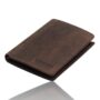 MANSLOOK Men Leather Slim Wallet || Compact, Minimalist & Thin Design || RFID Protected || Front Pocket Carry, Brown