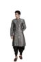 MANSLOOK Men’s Heavy Jecquard Sherwani Set with Mandarin Collar Long Sleeves Button Closure Kurta and Chudari Dhoti