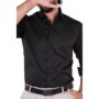MANSLOOK Satin Shirt, Slim Fit, Full Sleeve, Solid Cotton, Premium Textured Formal, Party and Club Wear, Medium White