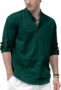 MANSLOOK Men’s Solid Cotton Polyester Blend Straight Kurta Shirt, Regular Fit Full Sleeve Short Kurta Shirt