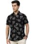 MANSLOOK Man Slim Fit Floral Printed Pure Cotton Casual Half Sleeve Shirt