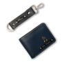MANSLOOK Leather Original Name Wallet Keychain Gifting Hamper Set for Men with Metal Name Plate Personalized Purse Combo, Unique Stylish Gift for Husband, Boyfriend, Birthday-Blue