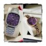 MANSLOOK Matching Purple Dial Couple Watches with Date Function – Combo Gift Offer Analog Watch – For Men & Women ()