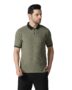 MANSLOOK Men’s Jacquard Polo || Cotton Casual Contrast Collar T Shirt for Men (5281)