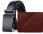 MANSLOOK Men’s Vegan Leather Belt and Wallet for Men | Formal/Casual