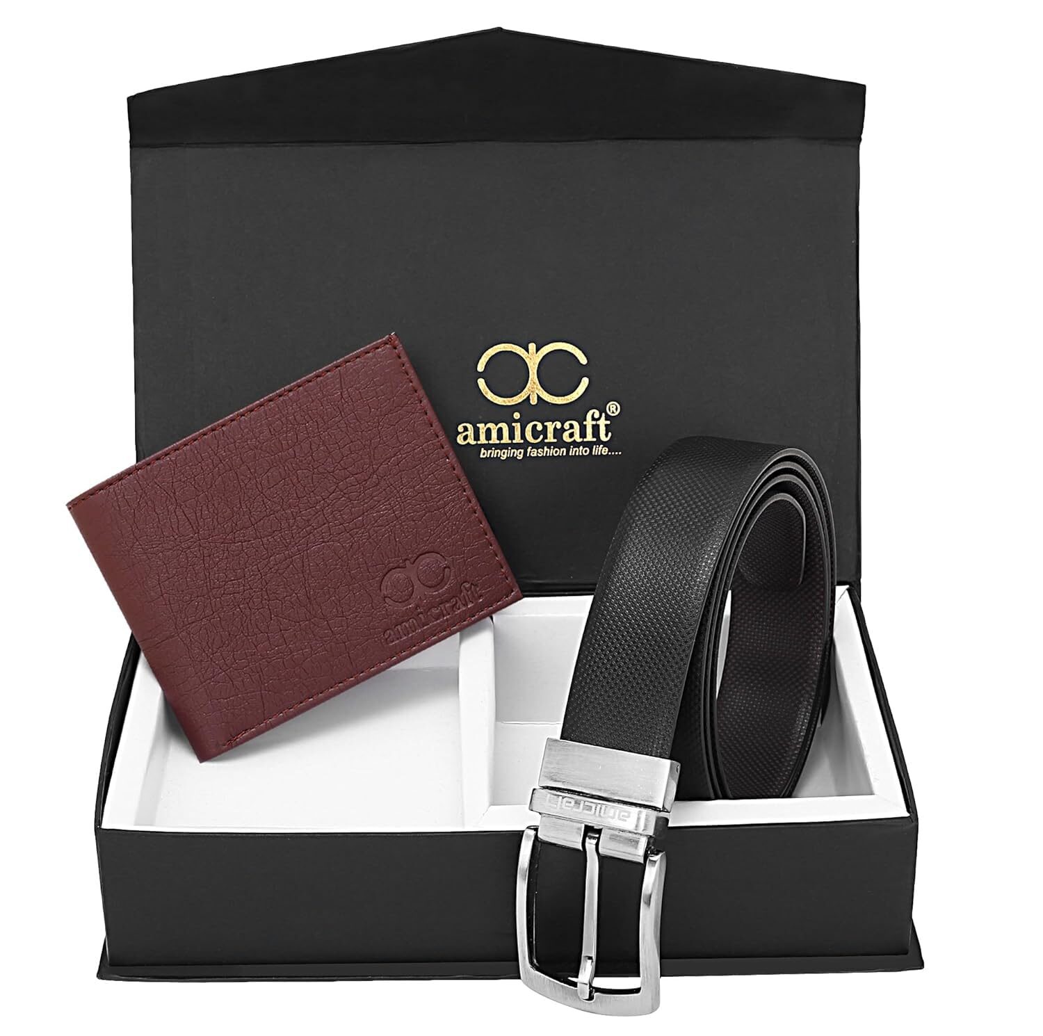 mens wallet combo belt