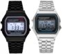 MANSLOOK Brand 2 Combo Digital 4 Colours Vintage Square Dial Unisex Water Resist Watch for Men Women Pack of 2 (WR70)