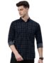 MANSLOOK Man Men Small Checkered Slim Fit Cotton Casual Shirt