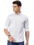 MANSLOOK Man Comfort Slim Fit Spread Collar Small Checked Cotton Casual Shirt