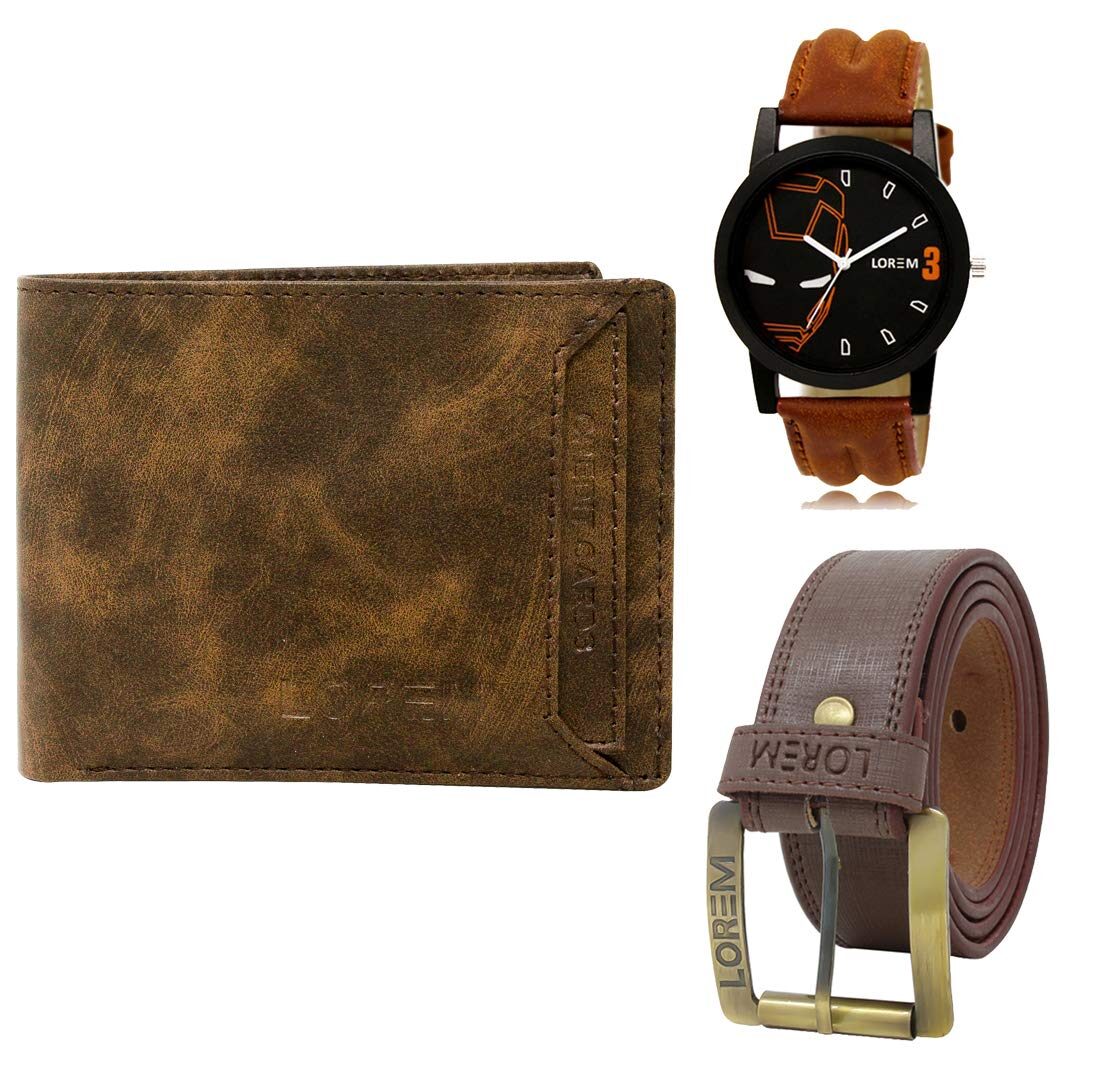 mens wallet combo belt