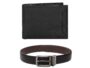 MANSLOOK Men’s Pu Leather Combo Pack Of Wallet & Black/Brown Reversible Belt Gift set # Free Size Length upto 46 inch
