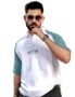 MANSLOOK || Mens || Printed ||Raglan Polo Neck || 3/4th Sleeve || Cotton ||Oversized ||Polo T-Shirt