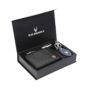MANSLOOK Brown Leather Men’s Wallet, Keychain and Pen Combo Set (GIFTBOXMIX) (BLACK4)
