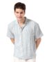 MANSLOOK Indian Garage Co Men Cotton Relaxed Fit Striped Half Sleeves Cuban Collar Resort Wear Shirt