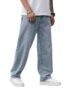 MANSLOOK for Men | Denim Jeans | Relaxed Fit | Baggy Style | Wide Leg | Streetwear | Casual Wear | Everyday Comfort (U-20-21)