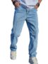 MANSLOOK Jeans for Men | Stylish Denim Jeans | Relaxed Wide Leg | Baggy Fit | Unique Stitch (U-25-U28)