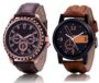 MANSLOOK Premium Black Dial Combo Analogue Watches for Men Pack of – 2 (LR01-MINO)