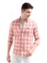 MANSLOOK Indian Garage Co Men’s Cotton Regular Fit Checkered Full Sleeves Cutaway Collar Casual Shirt