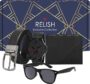 MANSLOOK Belt, Sunglass, Wallet & Watch Combo (Black) | Black Sunglass For Men | Elegant Gift Set for Boyfriend, Husband, Father & Friends