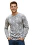 MANSLOOK Fashion Men’s Printed Full Sleeve Slim Fit Cotton T-Shirt