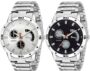 MANSLOOK TIME OCTUS Combo of 2 Analog Metal Strap Watch for Boys and Mens 301-302