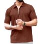 MANSLOOK Men’s 95% Polyster 5% Cotton Regular Fit Polo T-Shirt with Short Sleeve and Zipper as Closure (POLO-8015)