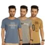MANSLOOK Jonney Printed Regular Fit Round Neck Cotton Half Sleeves Tshirt for Men(Pack of 3)-MACK635251