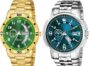 MANSLOOK n Date Men Stylish Analog Latest Watches Combo – Set of 2 – GOLD-6-AND-SLV-MN-542