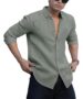 MANSLOOK Solid Linen Cotton Shirt | Casual | Plain | Full Sleeve | Summer-Regular Fit| Men Stylish Shirt | Everyday Formal Wear