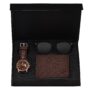 MANSLOOK Analog Brown Dial Watch, Brown Wallet & Black Sunglasses Gift Box Combo For Men & Boys | Cm-2070Sn1-Wl-32