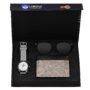 MANSLOOK Analog Men Gift Box Combo Set of Grey Dial Watch, Wallet & Black Sunglasses
