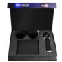 MANSLOOK Gift Set Combo Of Men’s Watch, Wallet & Sunglasses|Cm-109Sn-Wl-Blk, Black