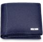 MANSLOOK FOREST Oliver Blue Leather Wallet for Men, 6 Card Slot