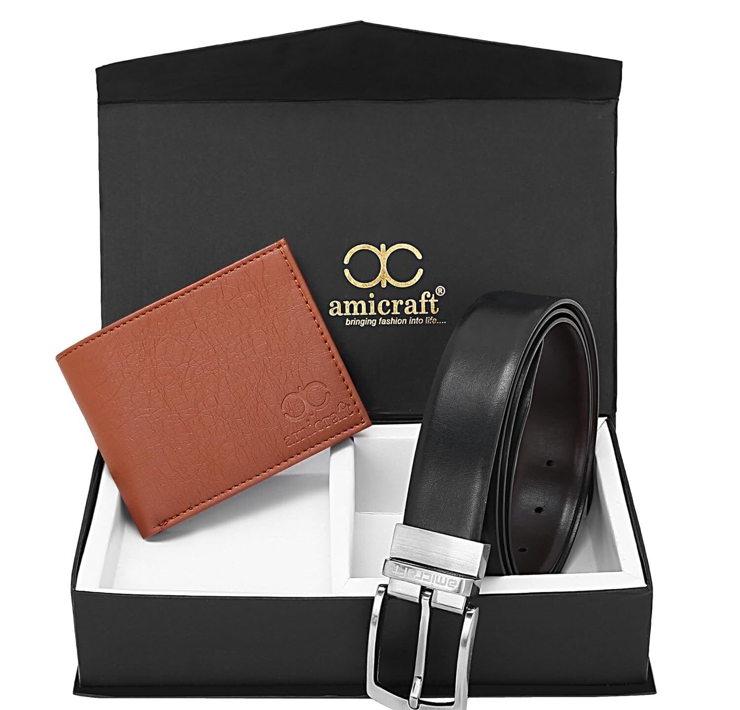 mens belt combo gift set