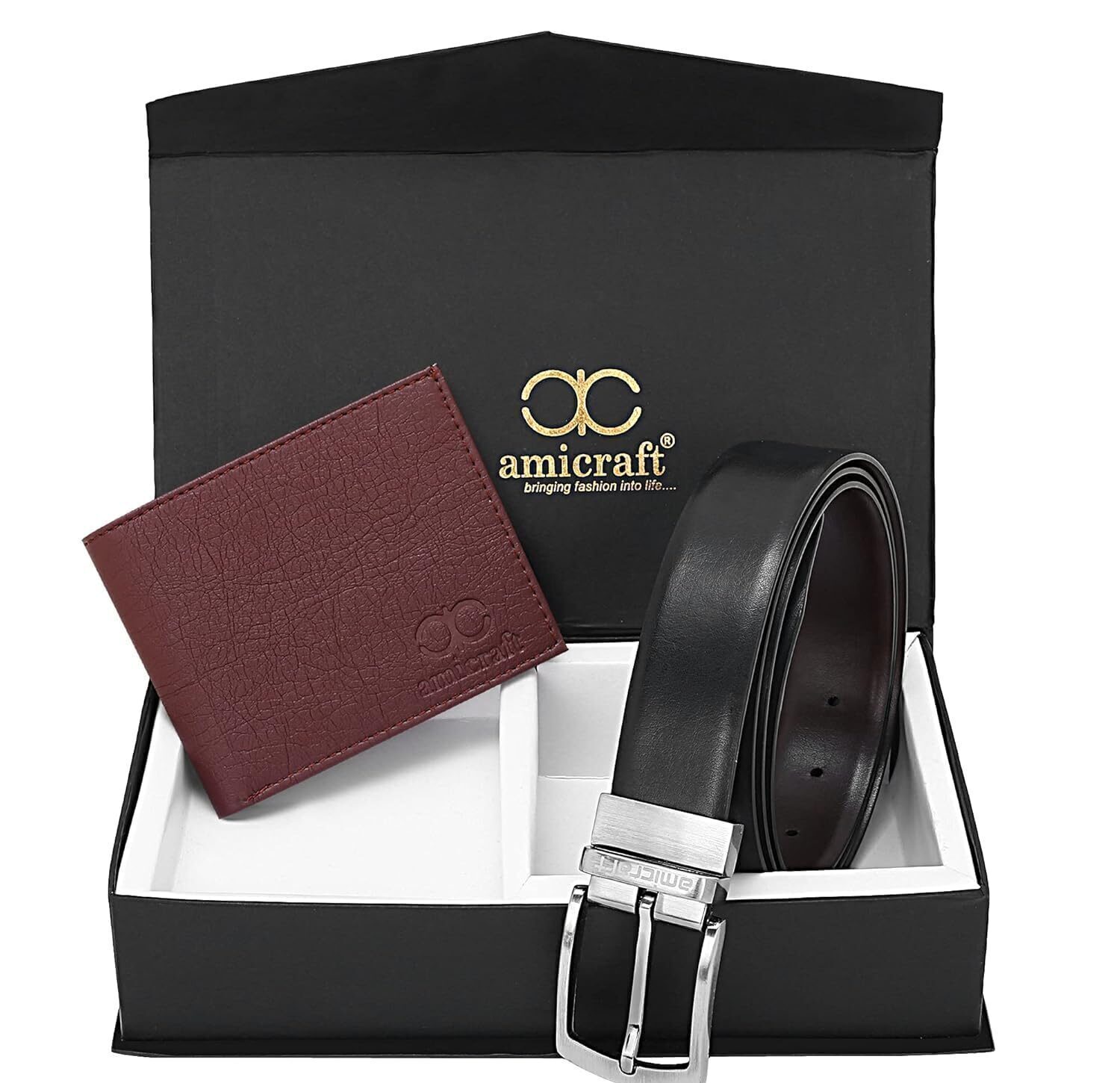 mens belt combo gift set