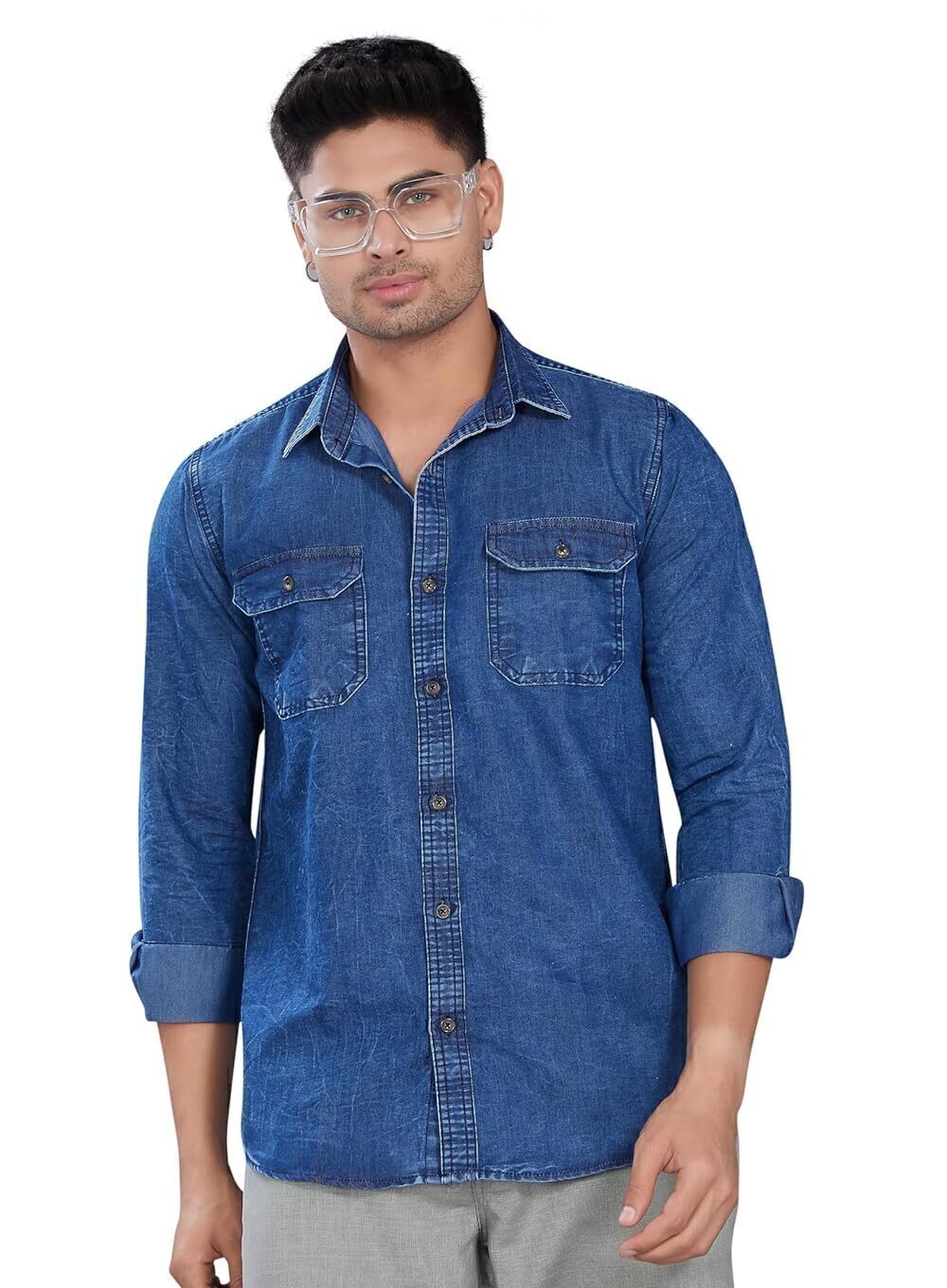 men denim shirts