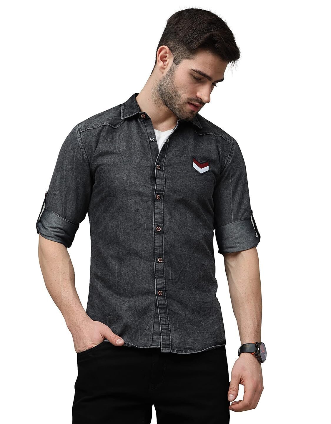 men denim shirts